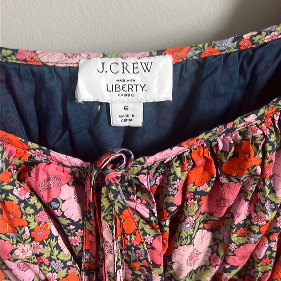 J.CREW Liberty print floral mini dress size 6 - Picture 2 of 5